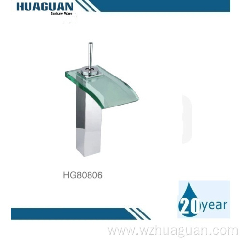 Bathroom Colors Waterfall Glass Basin Faucet